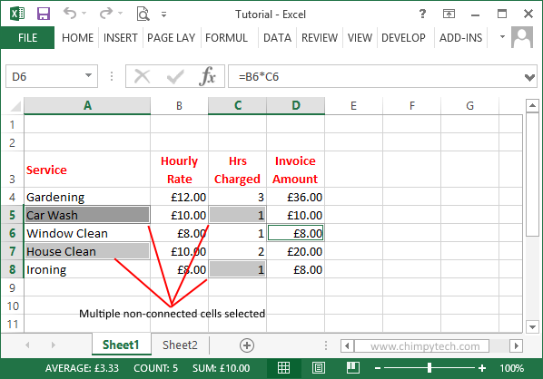  Excel 2013 Selecting Data Chimpytech