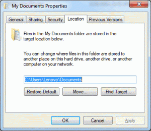 Move My Documents In Windows 7