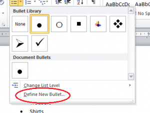 Using Custom Pictures As Bullets