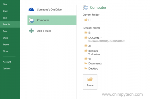 Saving Workbooks In Excel 2013 Dialog Box
