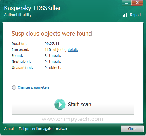 TDSSKiller Infected Result