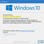 Find Windows 10 Build Number