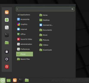 Linux Mint Start Menu