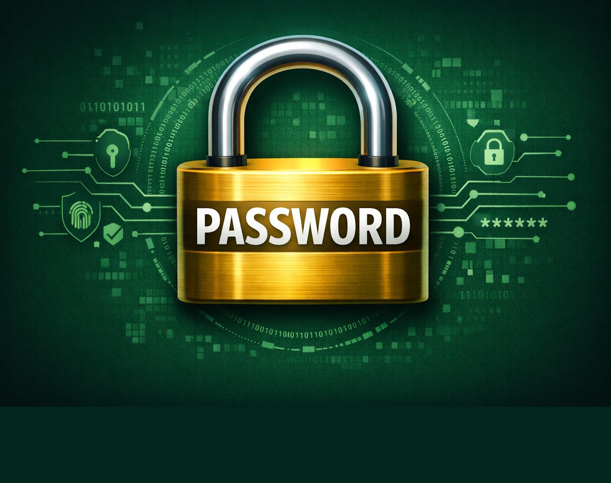 A picture showing Password locked safely in a password manager