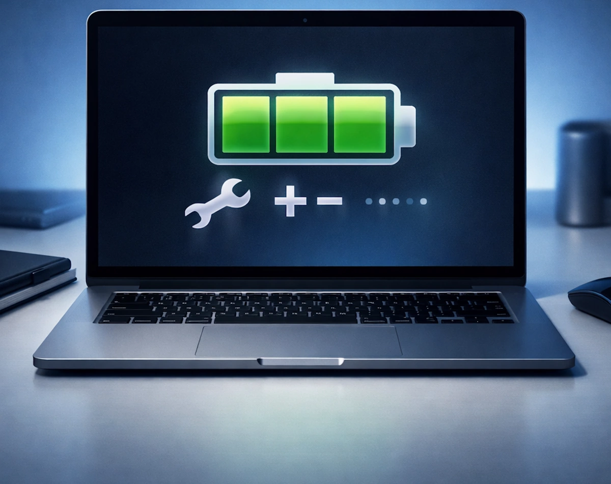 Laptop Battery Calibration Screen