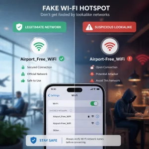 An image depicting a fake public wi-fi hotspot
