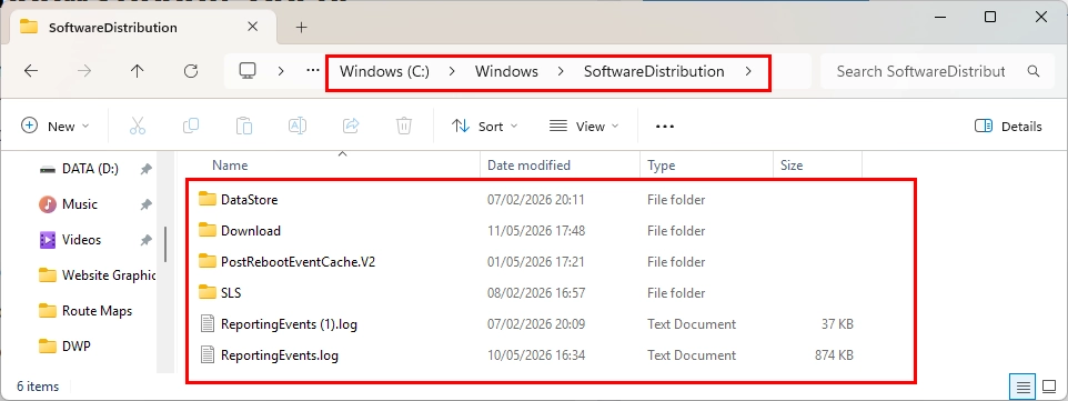 Solving Windows Update problems by clearing the update cache