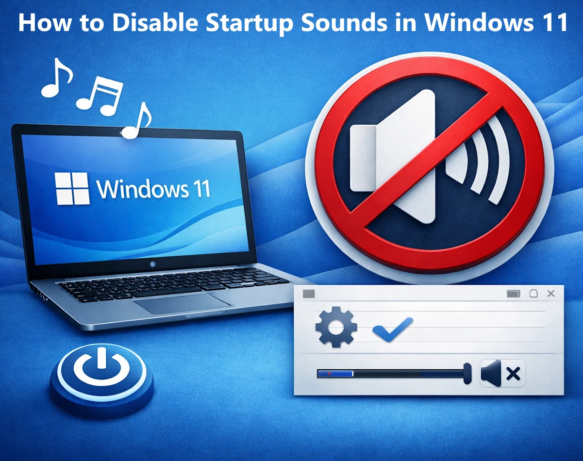 An image showing how to disable startup sounds in Windows 11